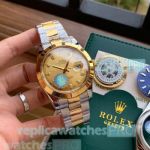 New Upgraded Rolex Datejust 41mm Gold 2-Tone Replica Watch -Yellow Dial